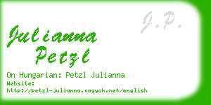 julianna petzl business card